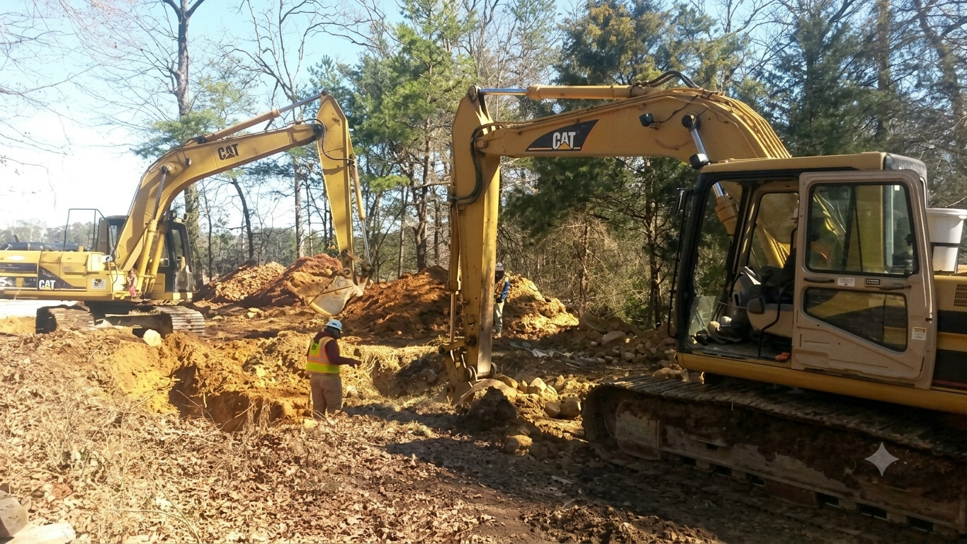 LFI excavator at work on a job site